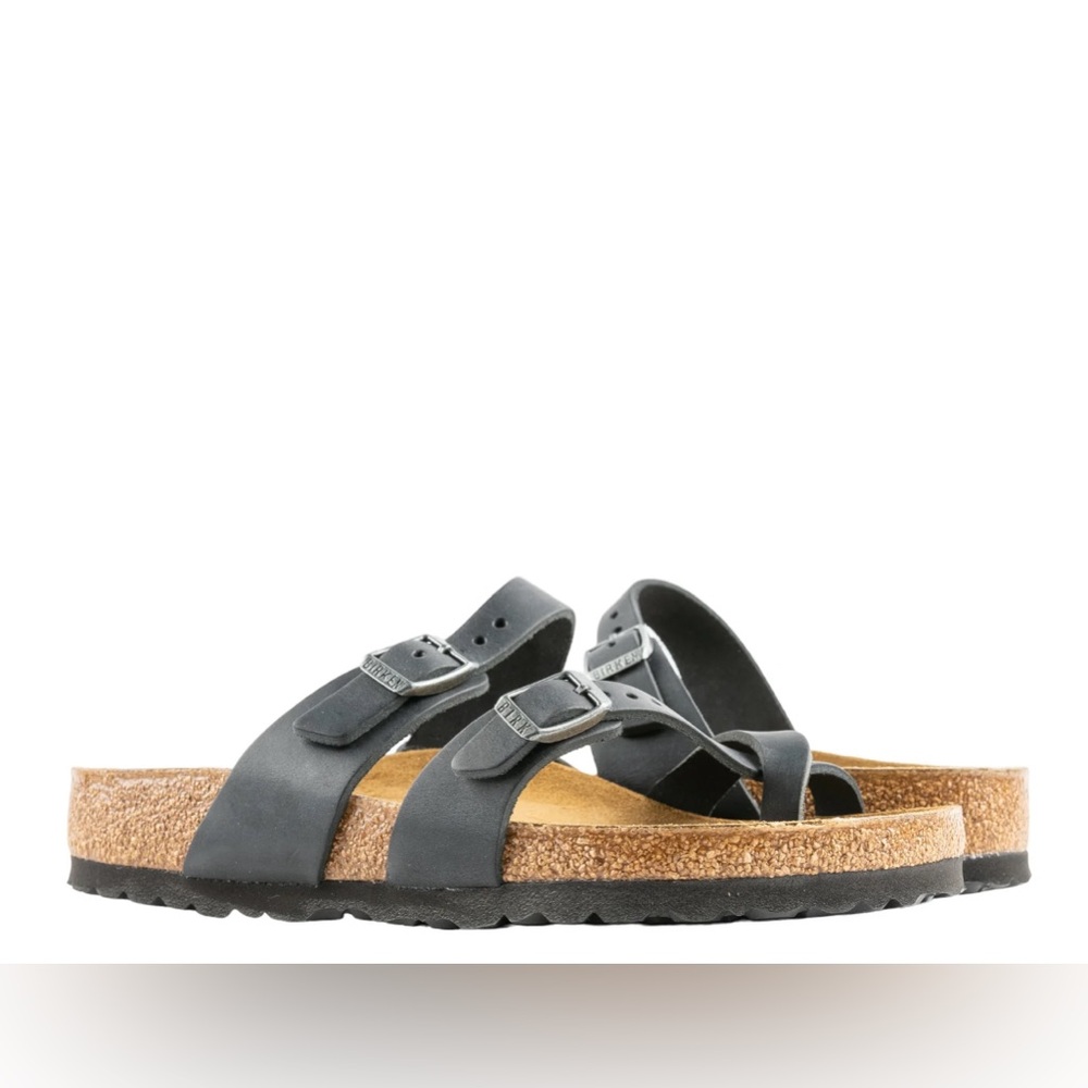 NIB Mayari Birkenstock - Oiled Leather - Black - Size 37 Regular